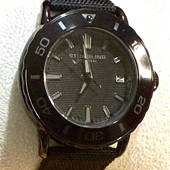Stuhrling AquaDiver Date Designer Sport Men's Watch - Picture 3 of 8